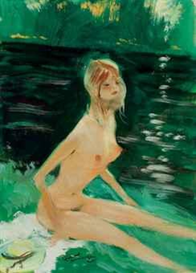 Nu au bord de l'eau by Jean Gabriel Domergue