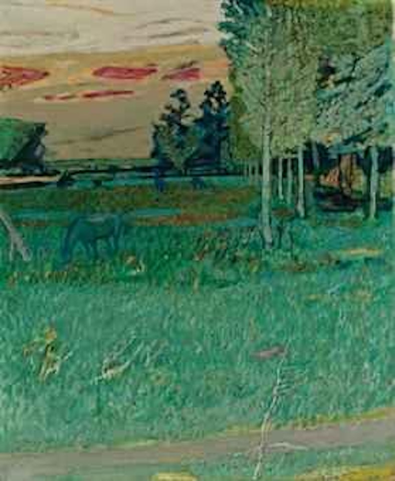 Chevaux dans un pré by Maurice Brianchon