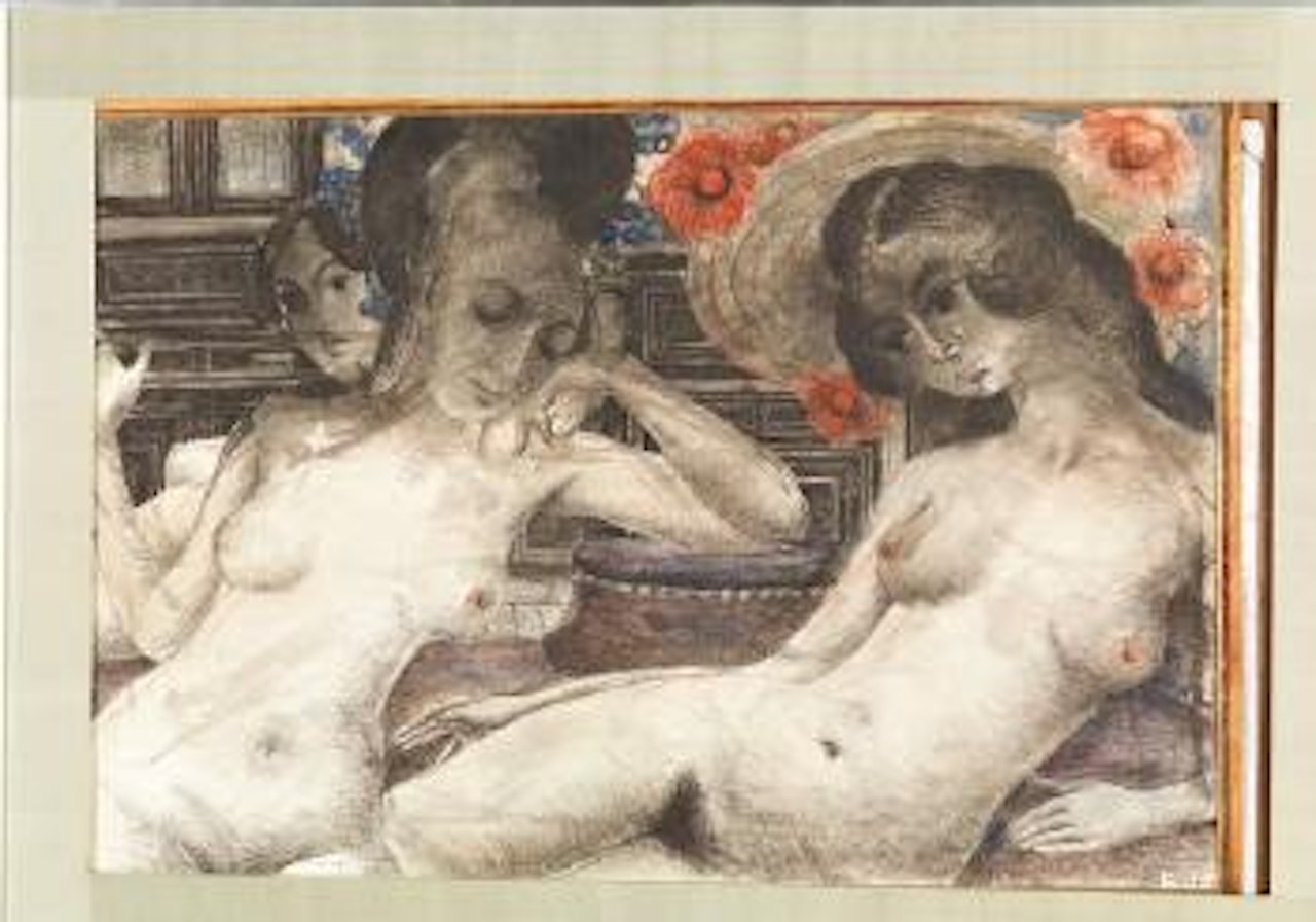 Les chapeaux fleuris by Paul Delvaux