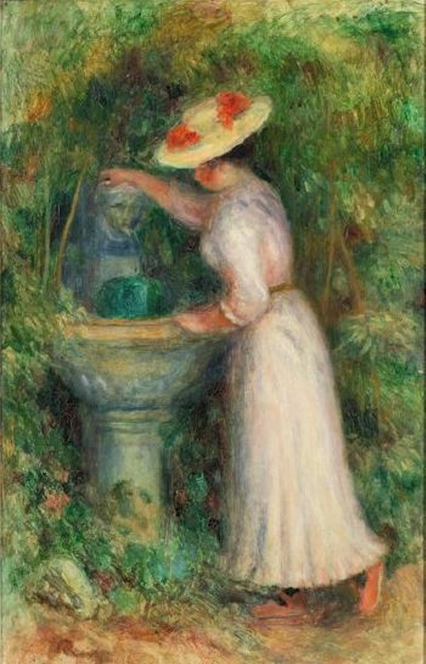 La fontaine, ou Jeune femme près d'une fontaine by Pierre-Auguste Renoir