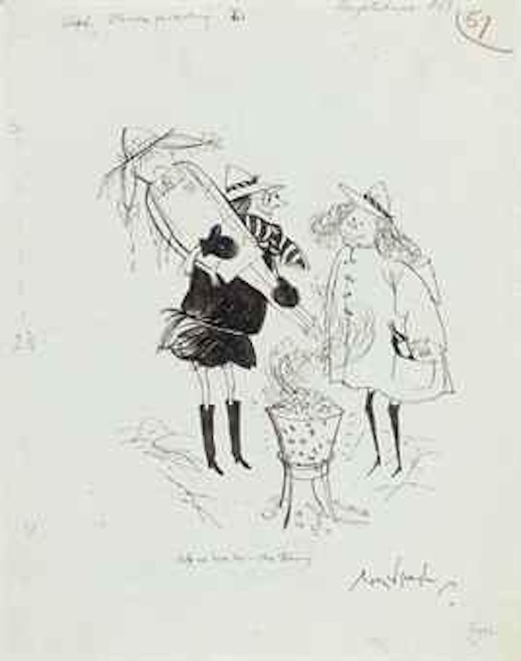 St Trinian's goes carolling: 'Help me turn her - she's thawing' by Ronald Searle