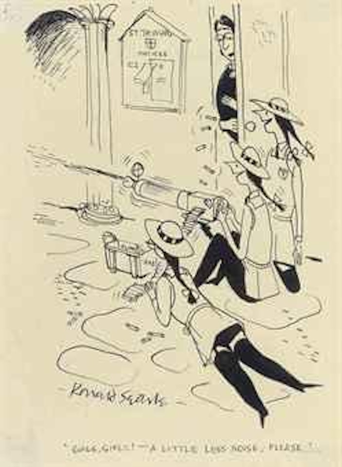 Girls, girls! - A little less noise, please by Ronald Searle