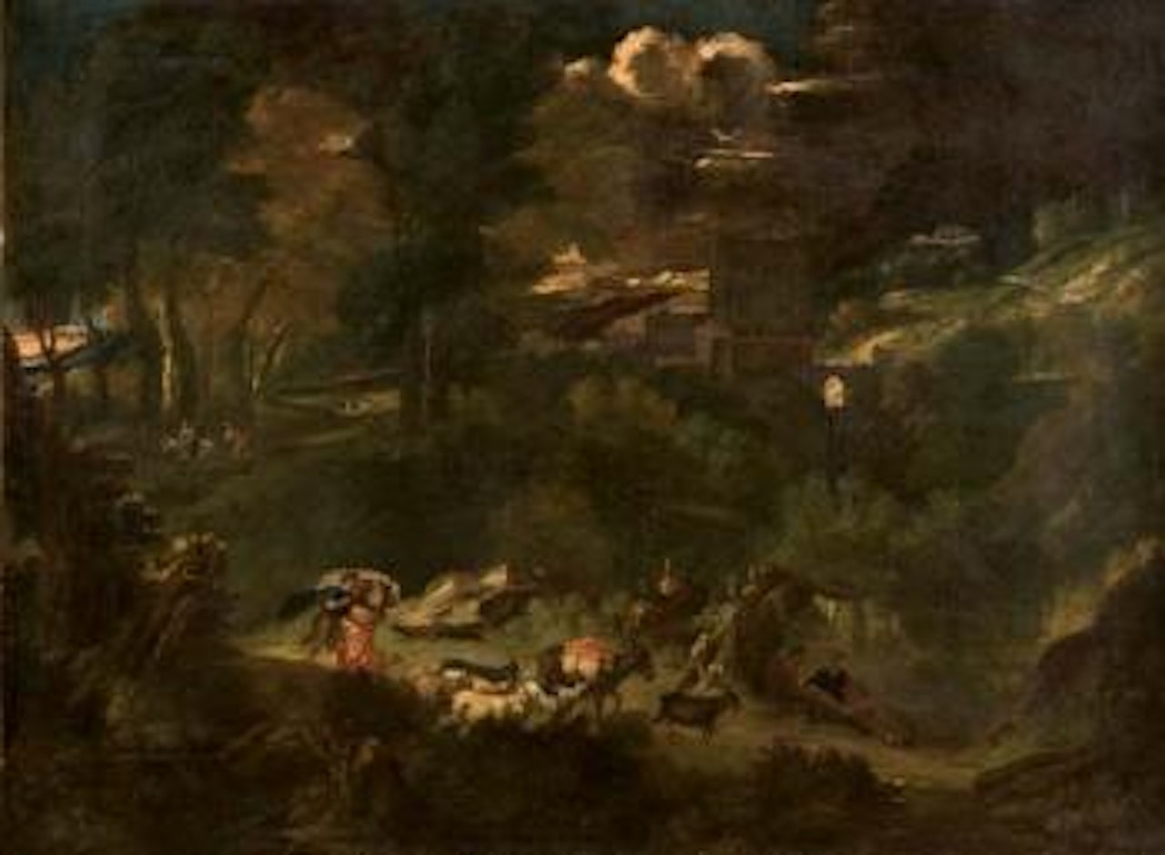 Paesaggio con pastori sorpresi dalla tempesta by Pieter Mulier II