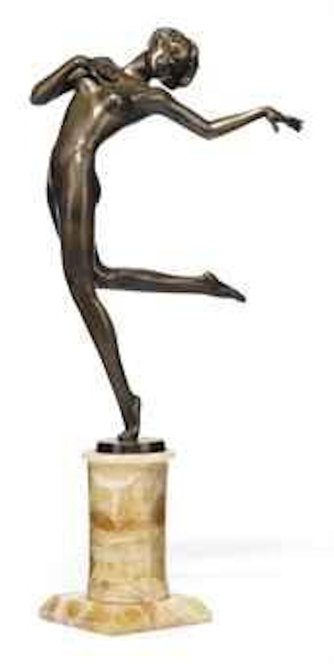 A Patinated Bronze Figure by Josef Lorenzl