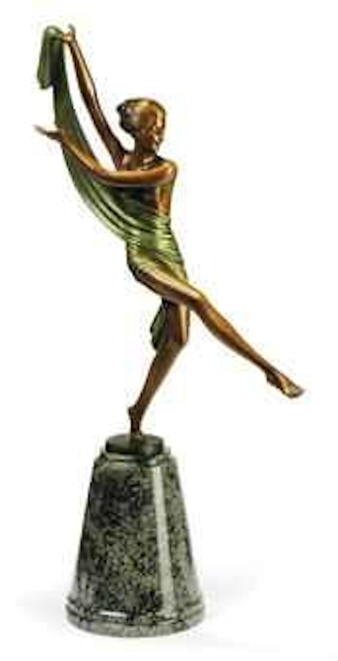A Cold-painted Bronze Figure by Josef Lorenzl