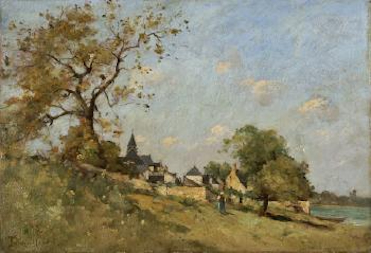 L’Entrée du village de Candes by Paul Désiré Trouillebert