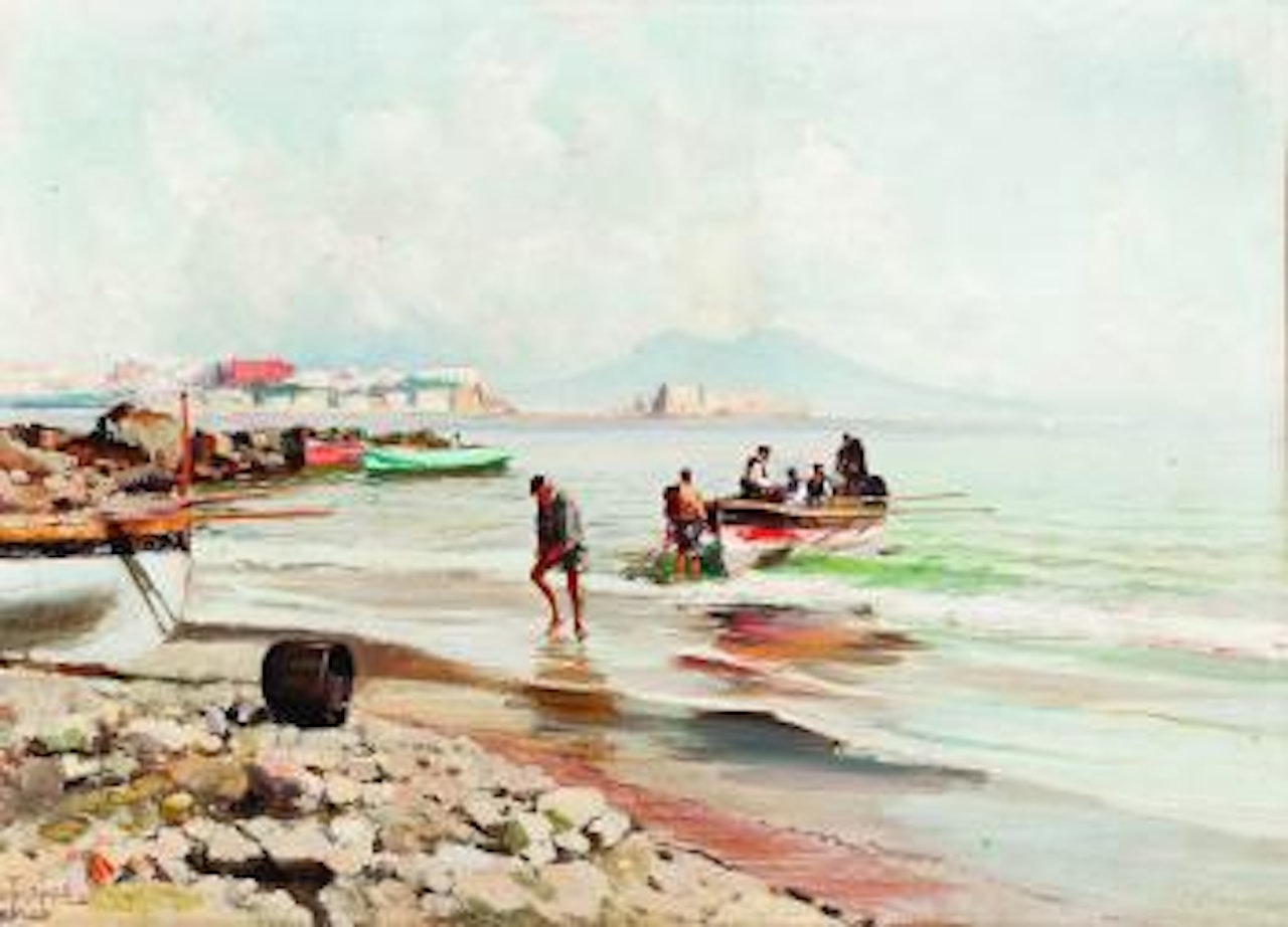 Spiaggia con barche by Fausto Pratella