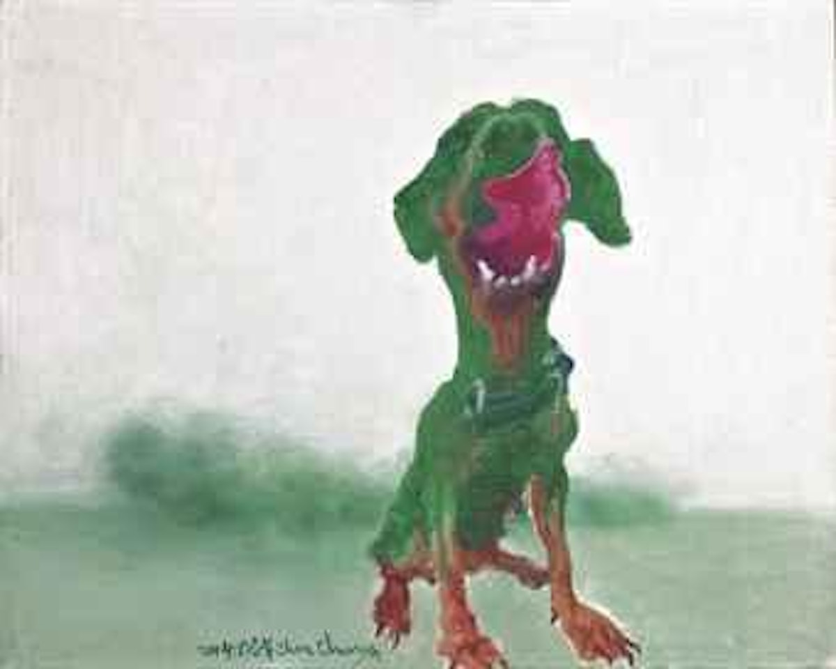 Green Dog Series by Zhou Chunya
