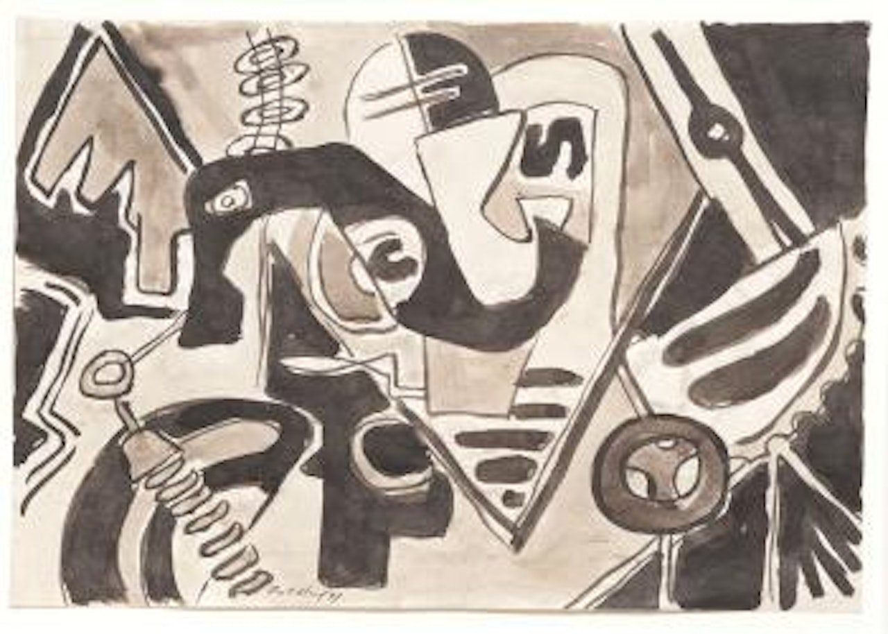 Al tavolo da disegno by Mimmo Rotella