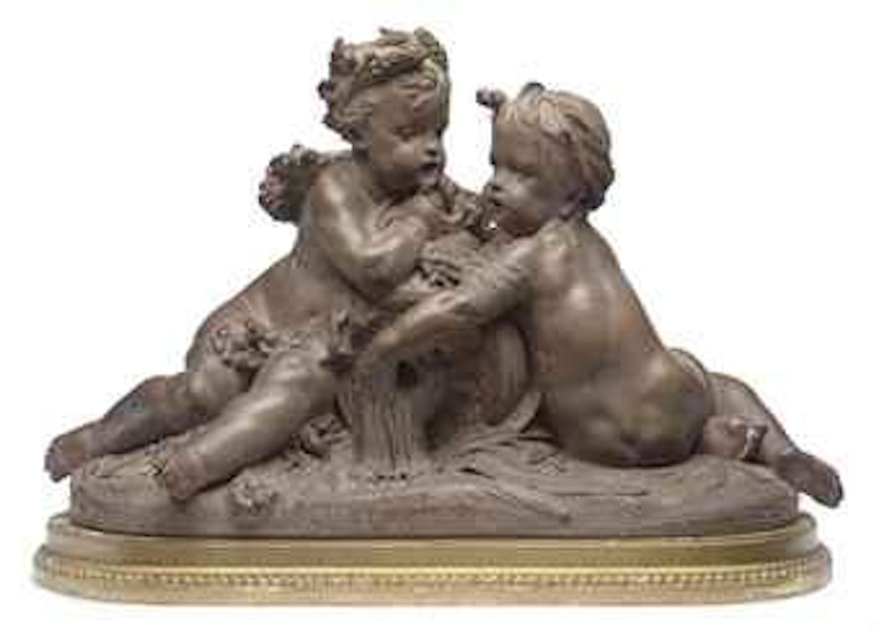 Two Putti by Albert-Ernest Carrier-Belleuse
