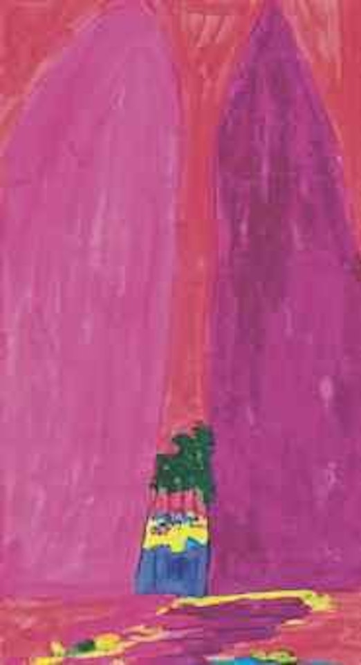 Untitled (Pink Landscape) by Walasse Ting