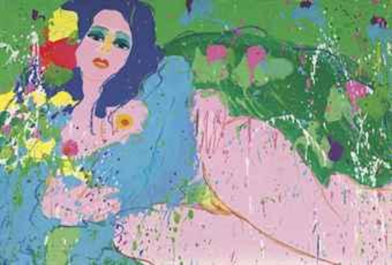 Love Me, Love Me (Lady with Blue Hair) by Walasse Ting