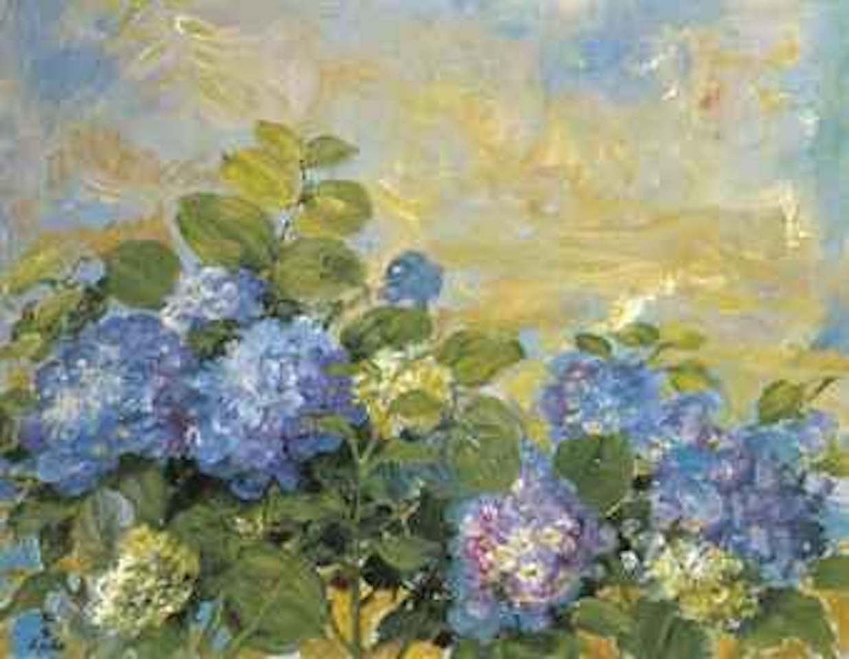Les hortensias bleus (The blue hydrangeas) by Le Pho
