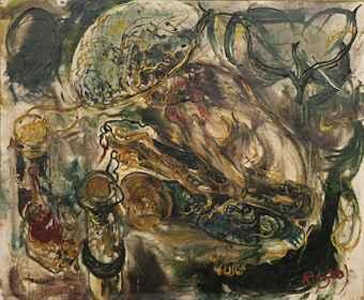 Penjual Tuwak (Tuwak Seller) by Affandi