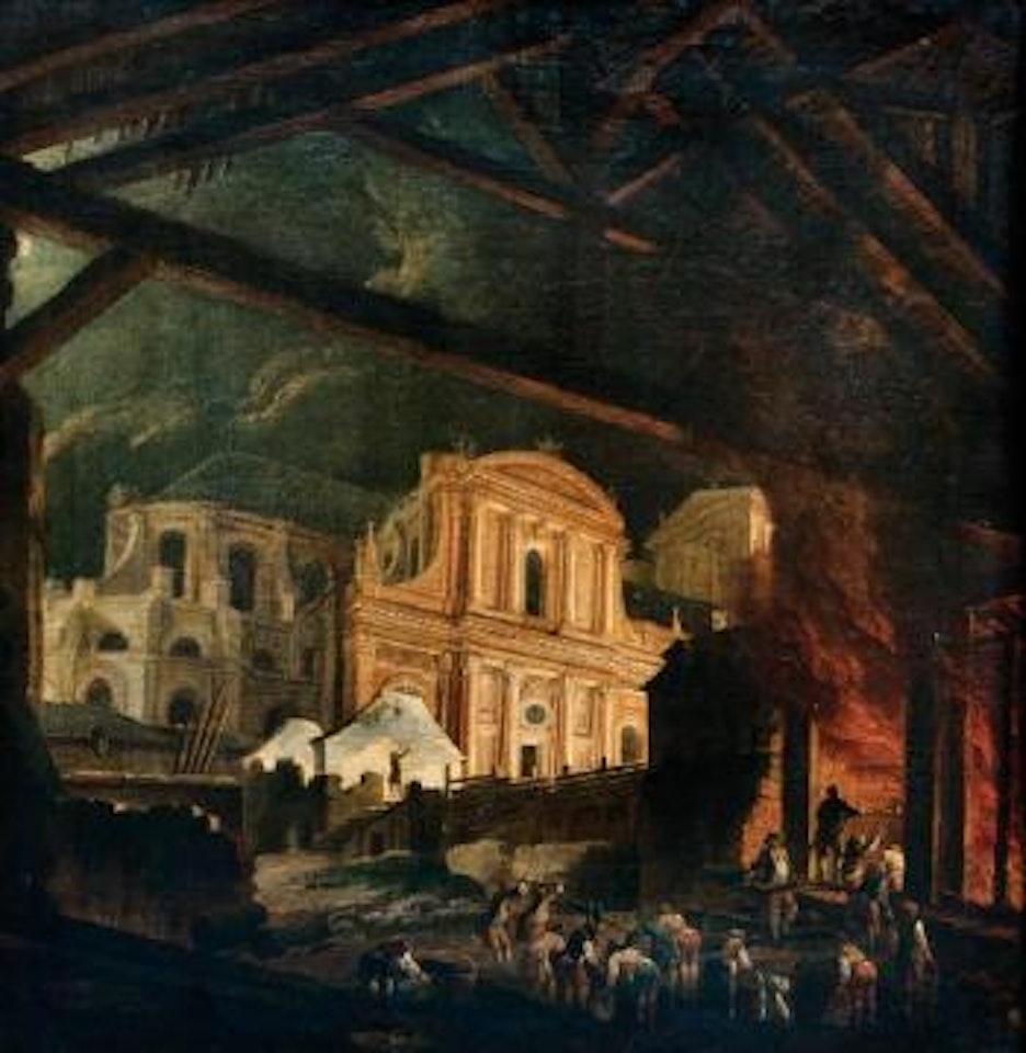 L'incendie de la foire de Saint Germain by Pierre Antoine Demachy
