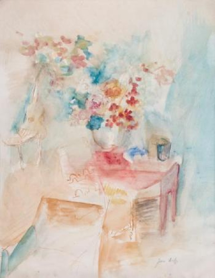 Scène d'intérieur au bouquet by Jean Dufy