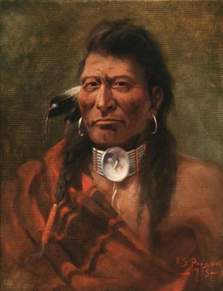 Cree chief by Edgar S. Paxson