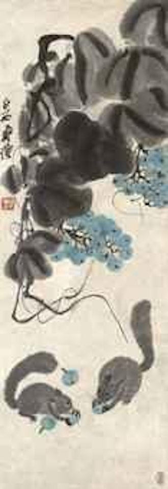 Squirrels and Grapes by Qi Baishi