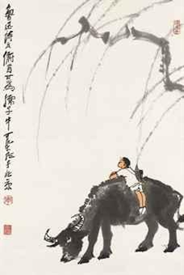 Herding under the Willows by Li Keran