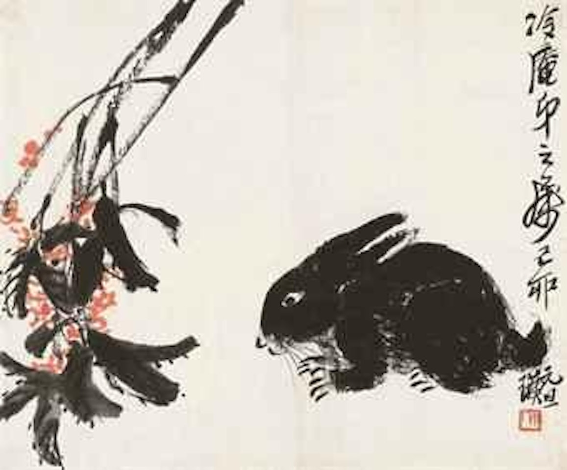 Rabbit by Qi Baishi