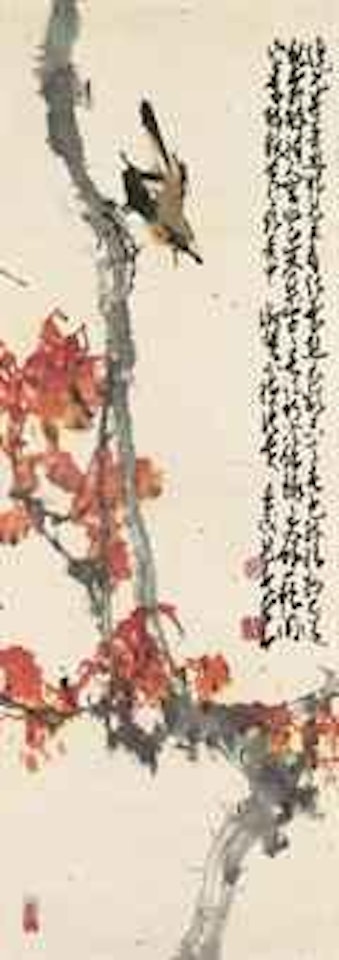 Bird and Autumn Leaves by Zhao Shao'ang