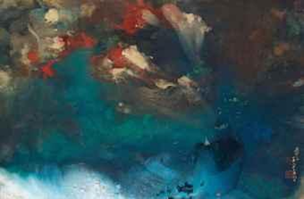 Contemplating upon an Autumn Landscape by Zhang Daqian