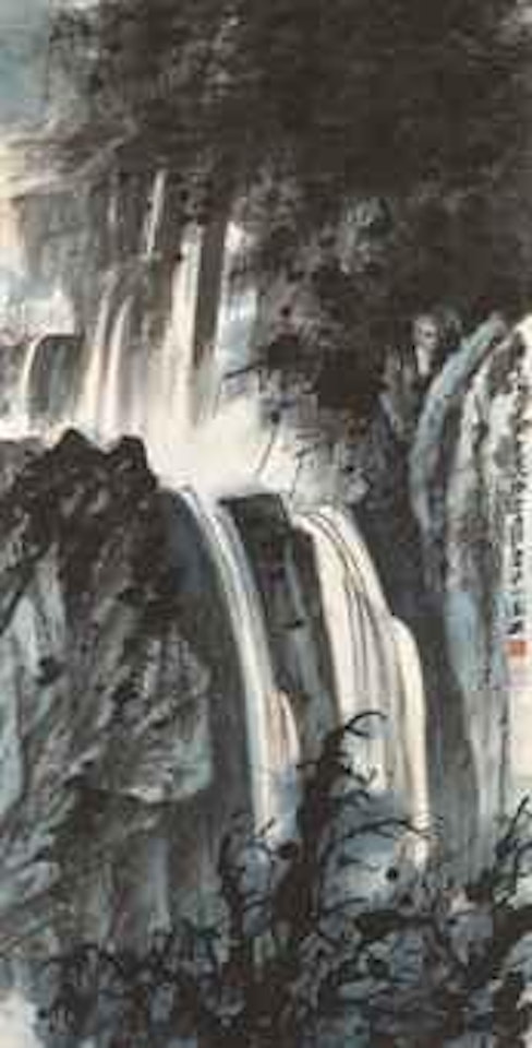 Waterfall in the Forest by Zhang Daqian