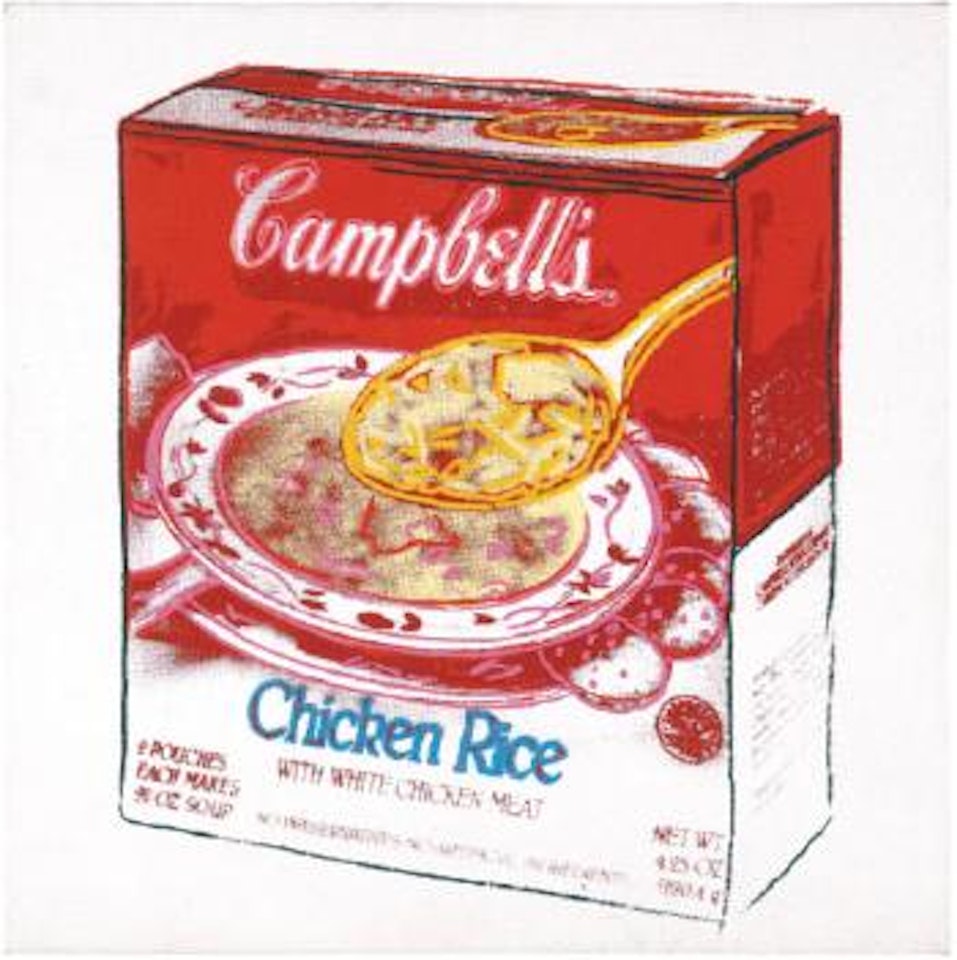 Campbell's Chicken Rice Soup Box by Andy Warhol