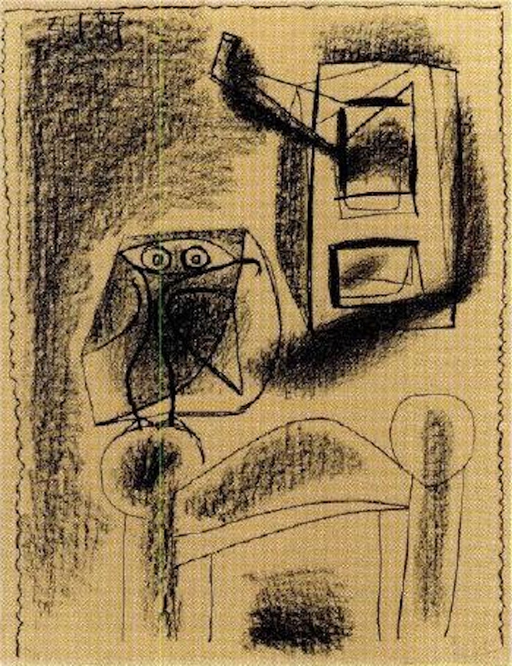 Hibou au crayon by Pablo Picasso