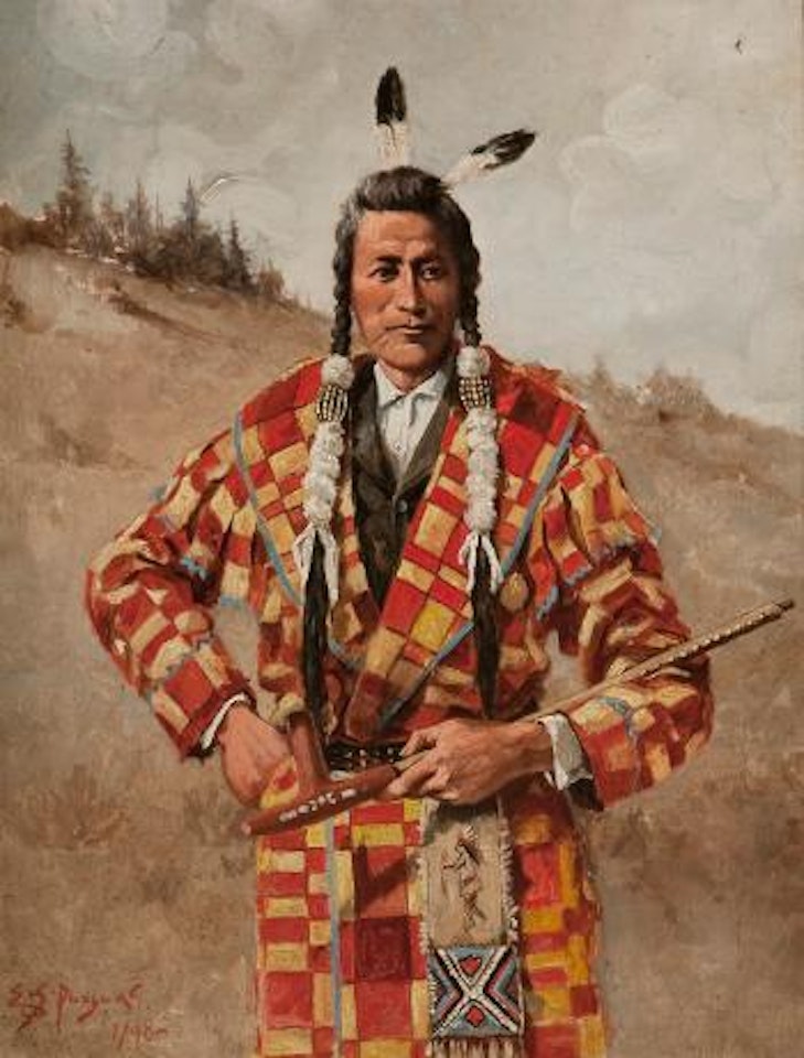 Skuas, Chief of Cree Indians by Edgar S. Paxson