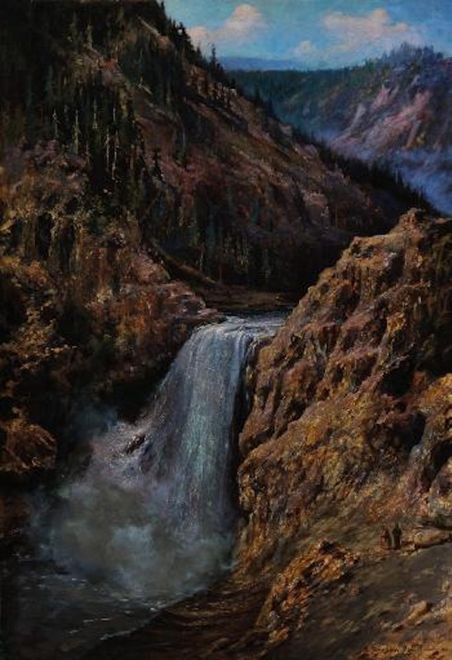 Yellowstone Falls by Edgar S. Paxson