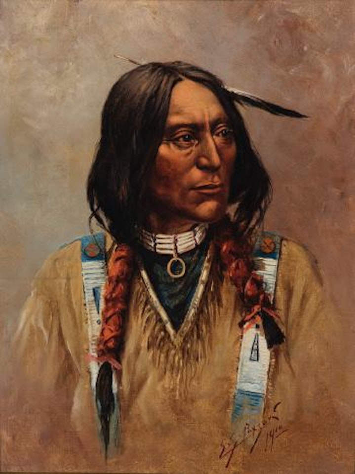White Magpie, the Teton orator by Edgar S. Paxson