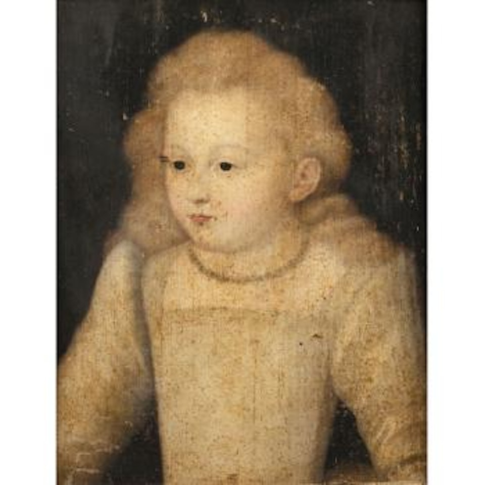 Portrait De Jeune Fille Au Collier De Perles by French School