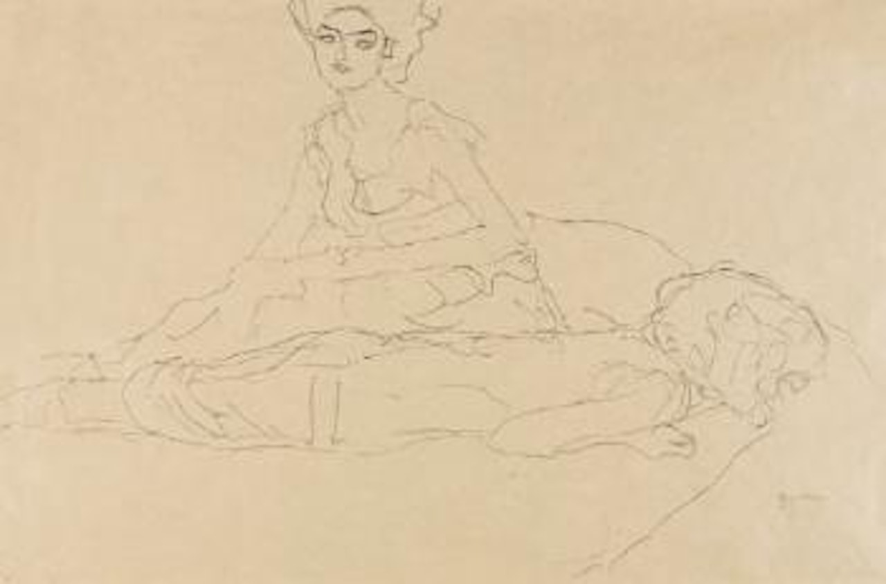 Studie Zweier Frauen (Study Of Two Women) by Gustav Klimt