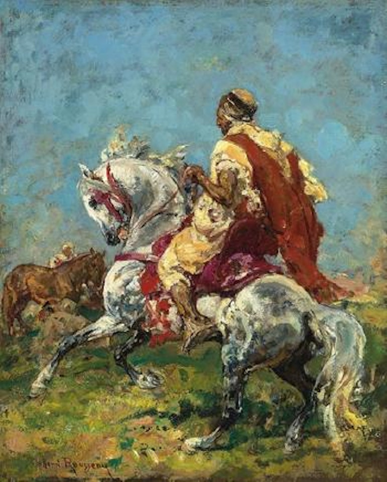 A Moroccan horseman by Henri Émilien Rousseau