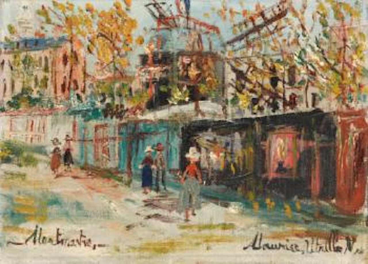Le Moulin De La Galette À Montmartre by Maurice Utrillo