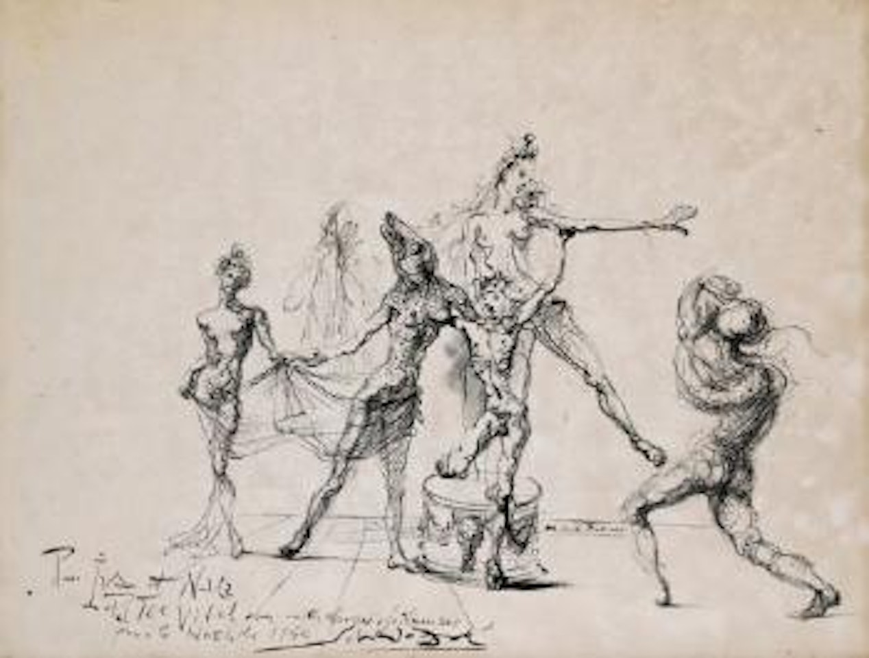 Dessin Pour Le Ballet Bacchanale by Salvador Dali