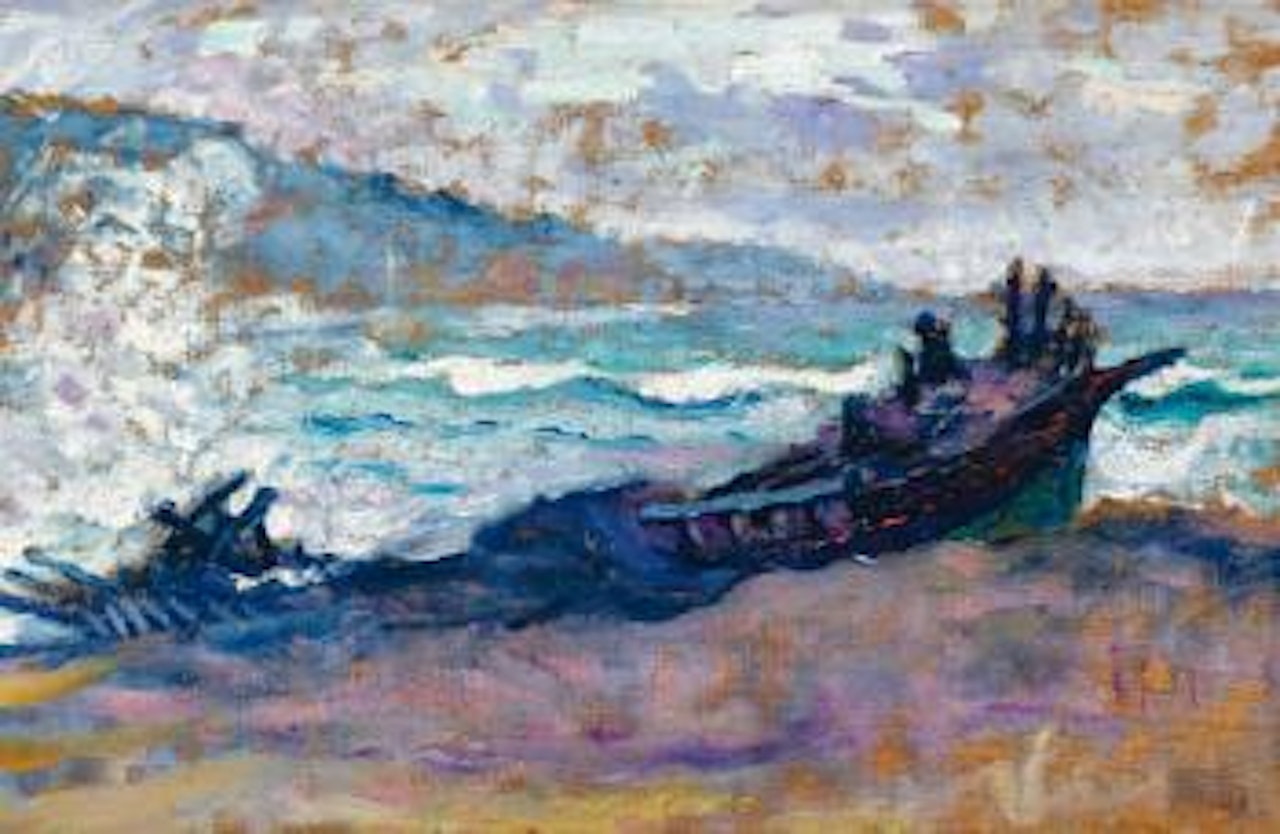 Barques Sur La Plage by Henri Edmond Cross
