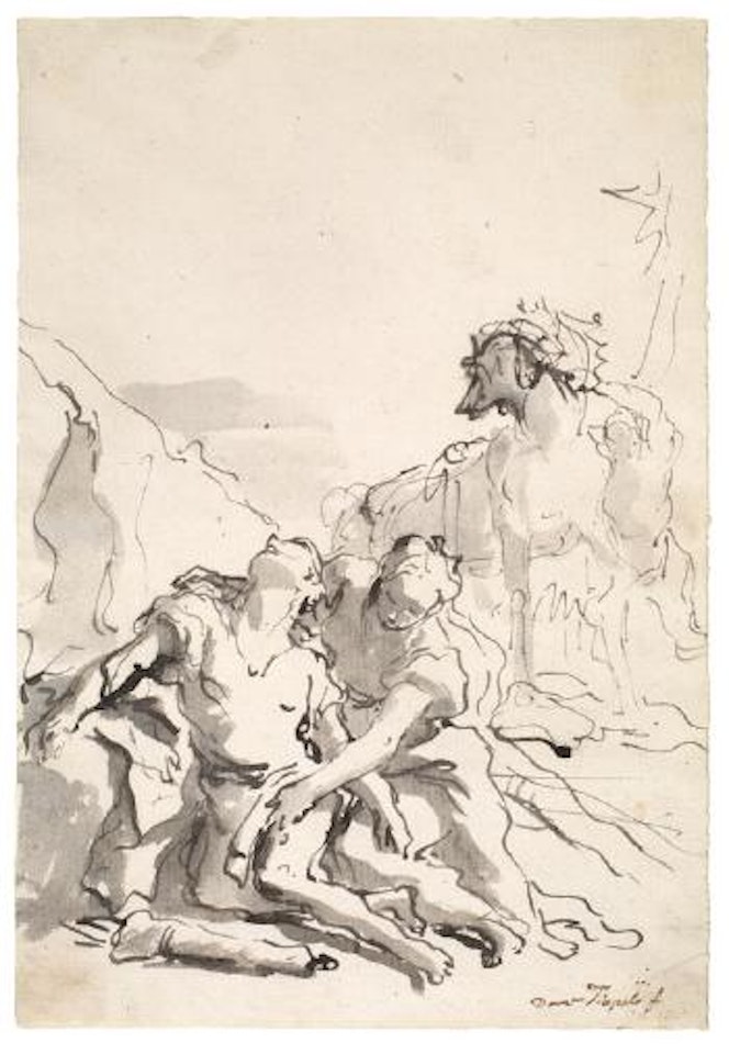 Angelica heilt die Wunden des Medoro by Giovanni Domenico Tiepolo