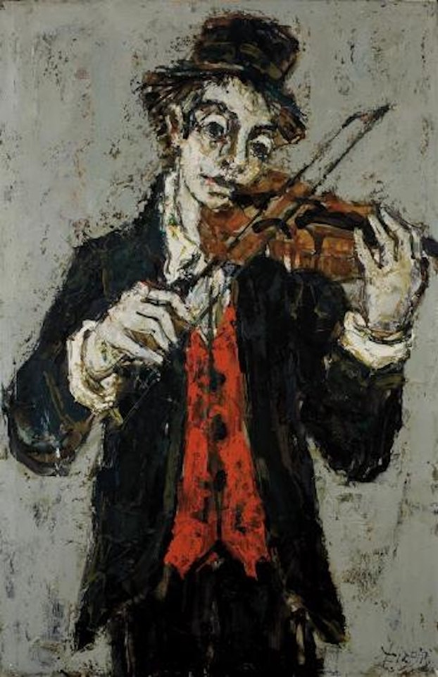 Violinist with white gloves by Paul Aizpiri