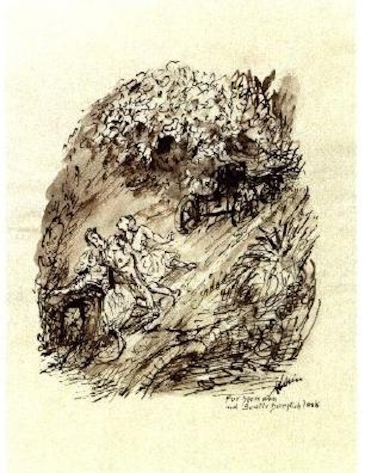 Nächtliche Kutschenfahft by Alfred Kubin
