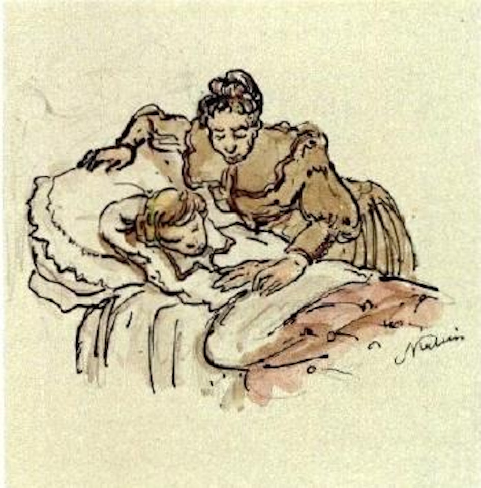 Widmungsblatt für Marianne aus 'Das älteste Ding' by Alfred Kubin