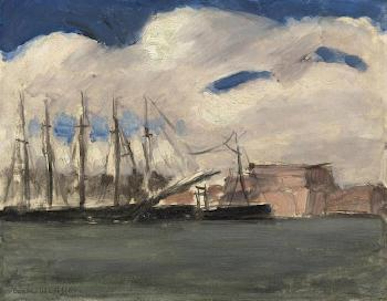 Les nuages blancs, vieux port de Marseille by Henri Matisse