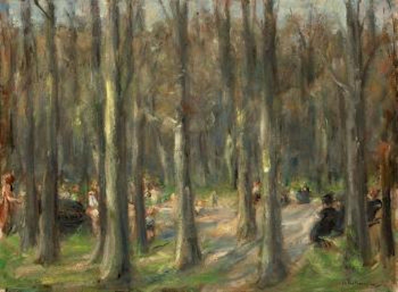 Kinderspielplatz im Tiergarten by Max Liebermann