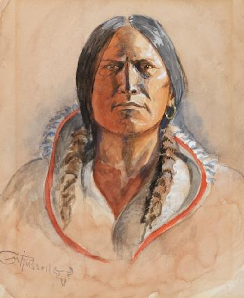 Indian brave by Charles M Russell