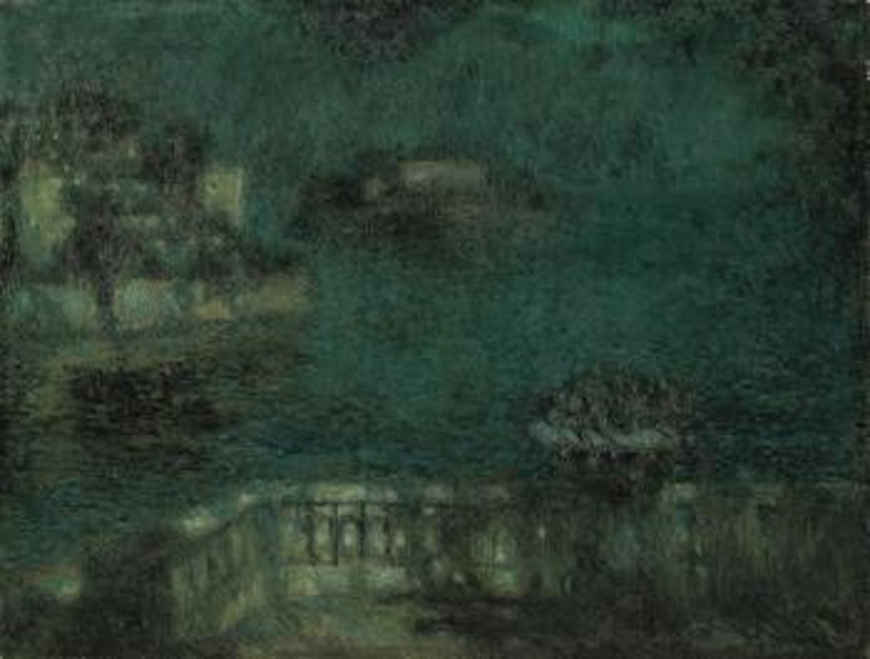 La vasque au clair de lune, Stresa by Henri Le Sidaner