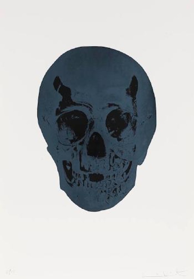 Lime Green/Racing Green Skull by Damien Hirst