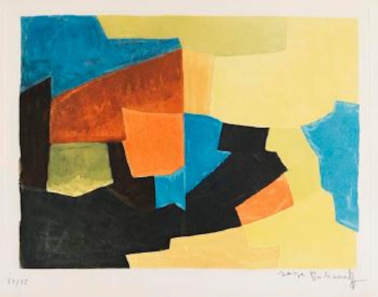 Composition noire, jaune, bleue et rouge by Serge Poliakoff