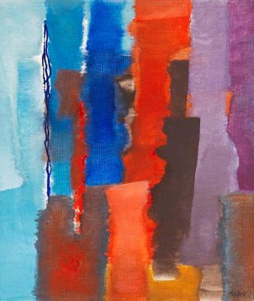Blau-Rot-Vertikal by Fritz Winter
