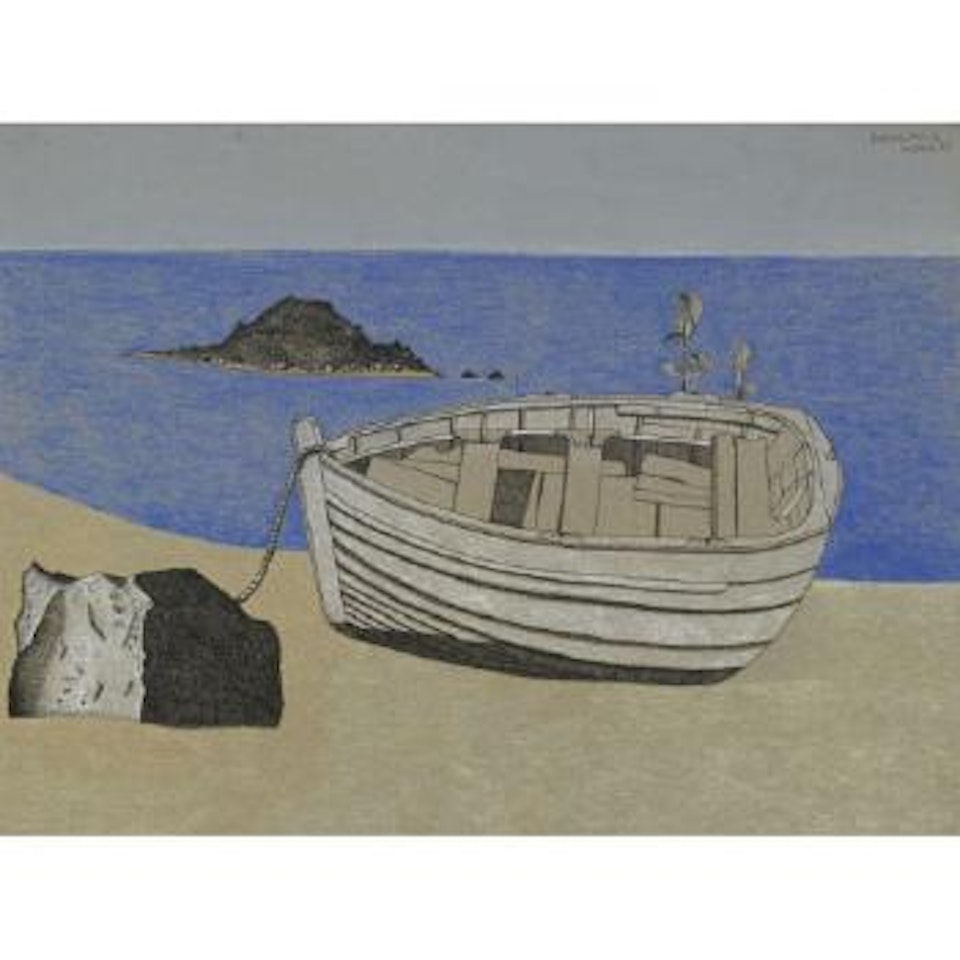 Beach Scene With a Boat by Lucian Freud
